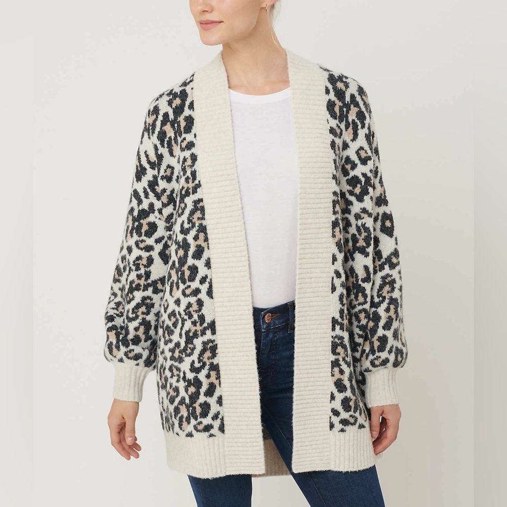 Loft Cardigan Cheetah Leopard Print - Extra Small